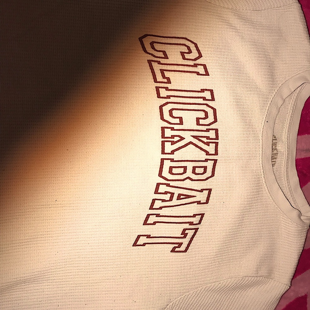 Clickbait David Dobrik cream textured tee
